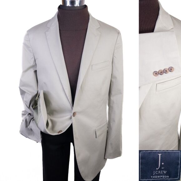 J CREW NEW Thompson 44L Cotton Blazer Jacket Sage Green Casual